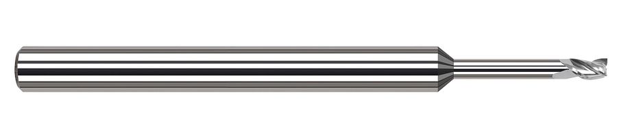 Picture of Harvey Tool 934815 Dia 0.015 LOC 0.0220 OAL2.50 End Mill Standard Flute Standard Helix Carbide Uncoated Single End Square Sharp